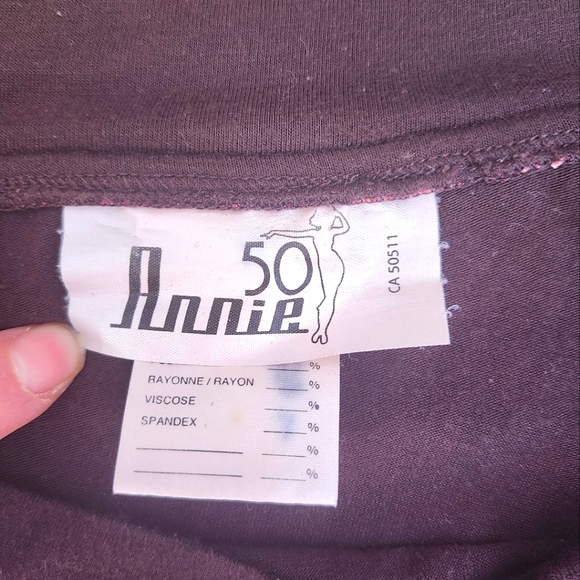 Annie50 Off-shoulder Stretch Dress - size M - Brown and multi pink - Picture 3 of 6